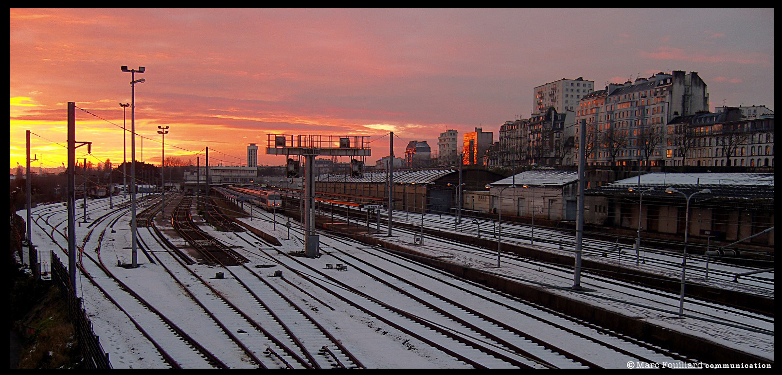 Gare de Brest sous la neige
